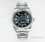 ZF Super Clone Rolex Sky-Dweller Cal.9002 Green Oystersteel Watch in 72hour power reserve